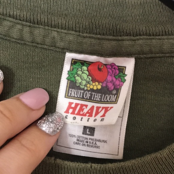 Vintage fruit of the loom heavy tag half moon beach unisex T-shirt size large - Picture 5 of 12